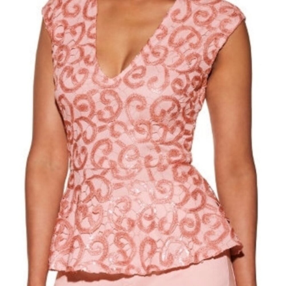 Alexia Admor Peplum Sequin Top from Boston Proper Sz 10